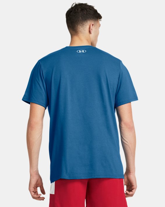 Men's UA Basketball Net Icon Short Sleeve, Blue, pdpMainDesktop image number 1